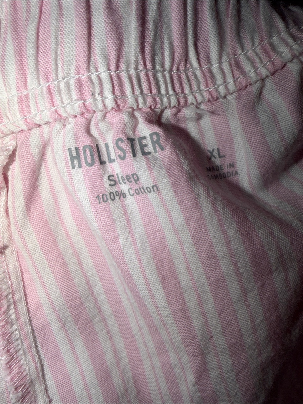 Hollister Pink & White Striped Pajama Pants - Picture 9 of 10